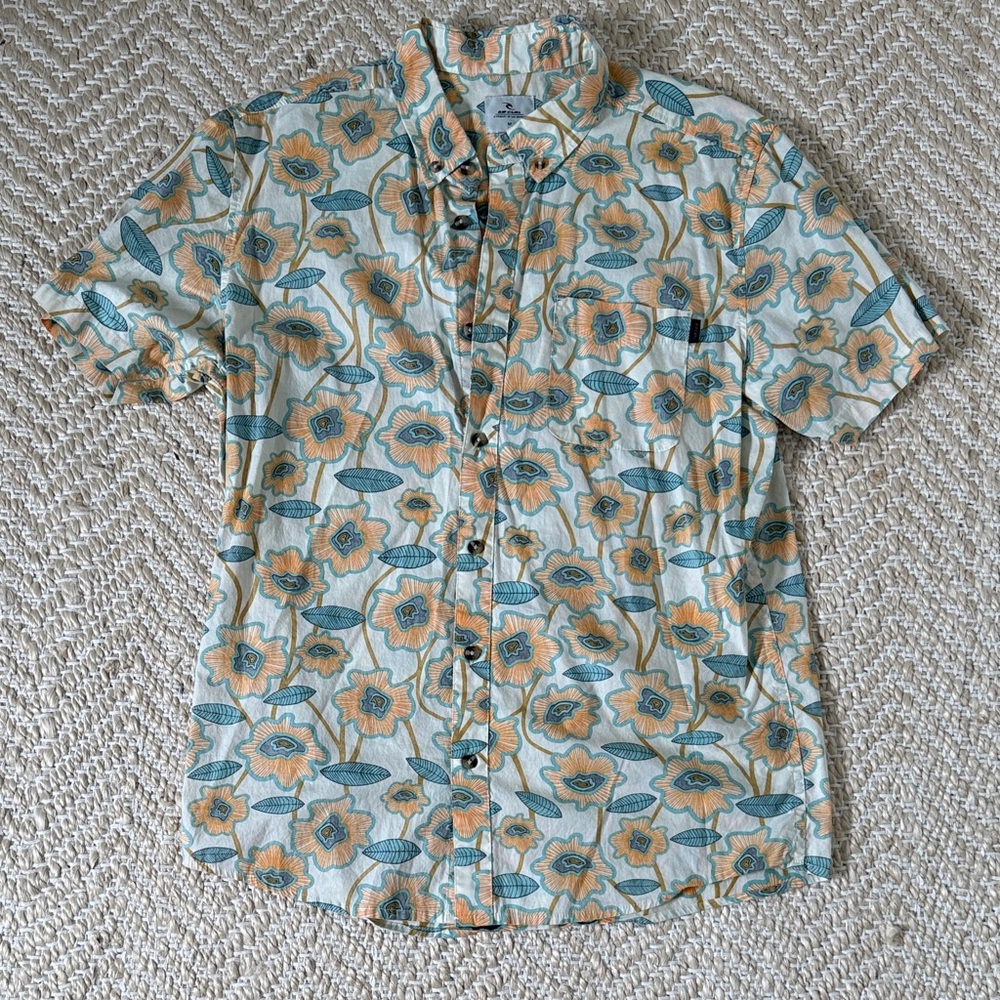 Ripcurl Button down Casual Shirt Floral Pattern